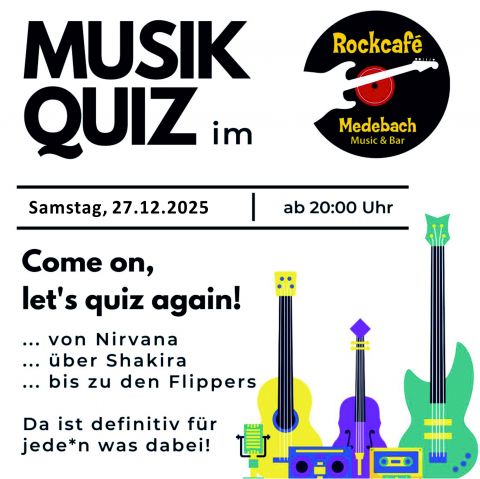 Veranstaltung: Musikquiz im Rockcafé Musikquiz Rockcafe 2025
